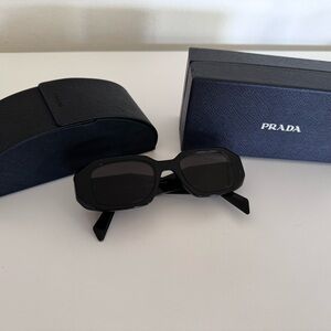 Prada Women’s Rectangular Sunglasses 49 20 145 17W